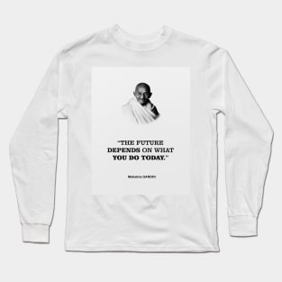 Mahatma Gandhi Success Quote Long Sleeve T-Shirt